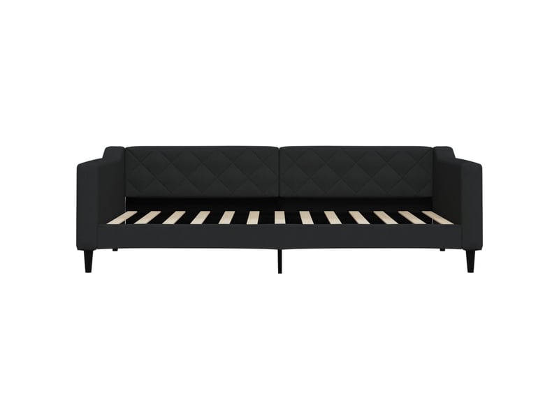  Lit simple- lit adulte -  lit de repos sans matelas noir 90x200 cm tissu  - Conforama B