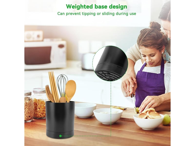 Panier à ustensiles de cuisine rotatif à 360°, 3 compartiments, grand format, pour comptoir - Conforama D