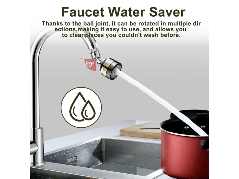  Économiseur d'eau pour robinet - brise-jet 3 modes avec extension et buse - anti-éclaboussures - économie d'eau pour cuisine et salle de bain  - Conforama C