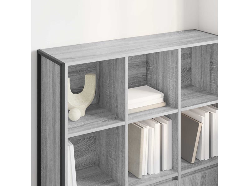 Bibliothèque, armoire à livres 99,5 x 30 x 108 cm bois d'ingénierie gris sonoma - Conforama D