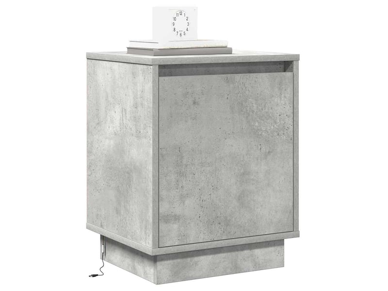  Table de chevet - cabinet de chevet - table de nuit gris béton 39 x 34,5 x 50 cm  - Conforama B