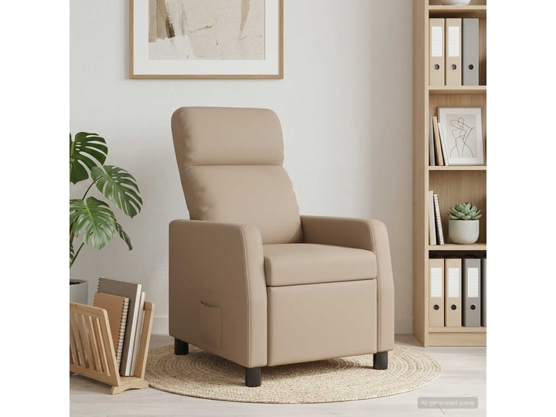  Vidaxl fauteuil inclinable cappuccino simili cuir  - Conforama B
