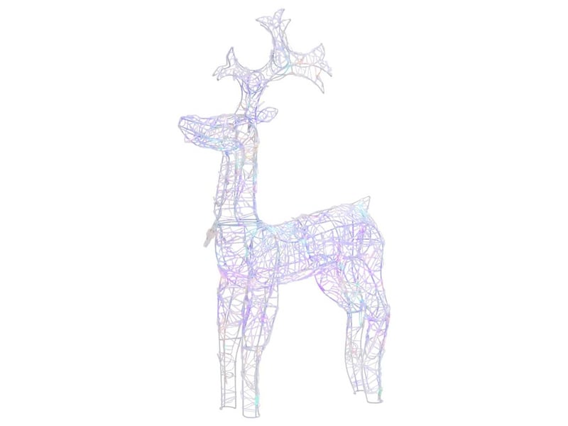 Renne de décoration, éclairage de noël 90 led 60x16x100 cm acrylique cf62046 - Conforama A