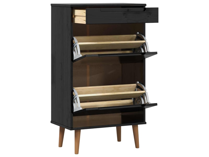  Meuble à chaussures, armoire à chaussures molde 59,5x35x103 cm noir  - Conforama E