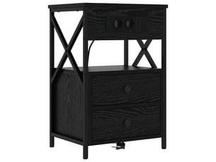 Table de chevet - cabinet de chevet - table de nuit chêne noir 40 x 31 x 60 cm bois d'ingénierie