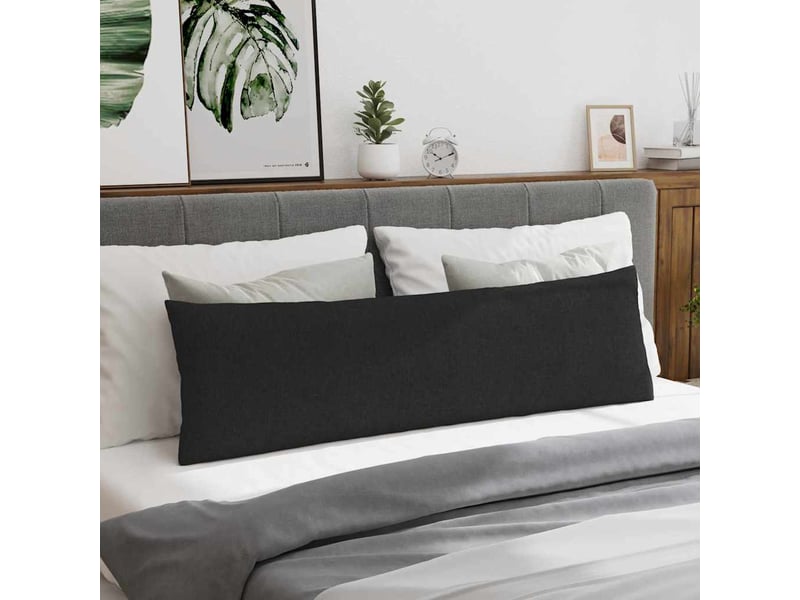  Lot de 2 coussins de canapé, coussins décoratifs tissu noir 145 x 40 cm cf58909  - Conforama D