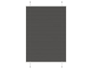 Store plissé, store de fenêtre noir 95x100 cm largeur du tissu 94,4 cm polyester cf46964