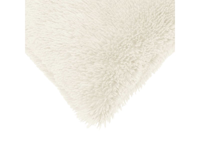 Lot de 2 coussins avec oreiller, coussins décoratifs heerlen blanc fleece pv cf50403 - Conforama E