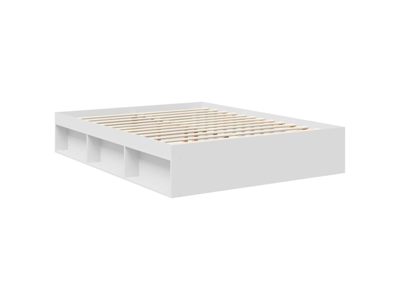  Lit double- lit adulte -  cadre de lit avec tiroir blanc 150 x 200 cm bois de pin massif  - Conforama D