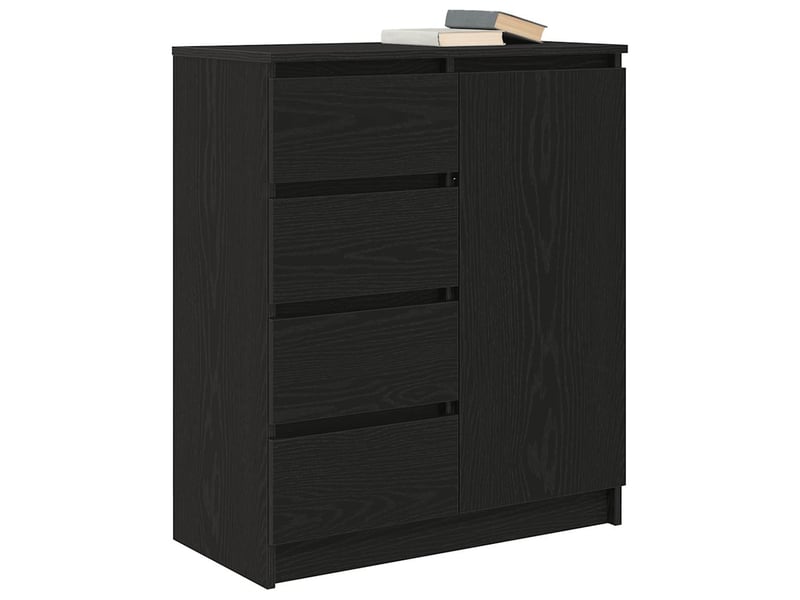  Buffet - bahut - meuble de rangement avec tiroirs chêne noir 71x35x84 cm bois d'ingénierie  - Conforama D