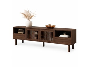 Meuble tv coloris bois foncé 180 cm MAISENTIEL  