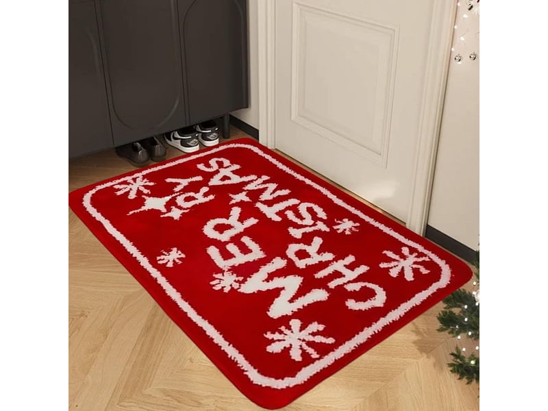  Paillasson de noel, tapis de sol de noël, tapis de noël paillassons, tapis de porte 40x60 cm, tapis maison entrée, motif de noël, noel decoration inte  - Conforama B