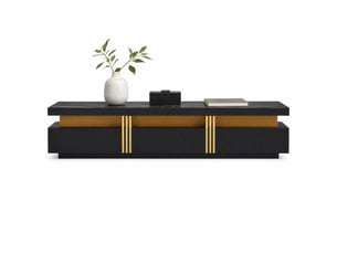Meuble tv coloris noir 200 cm MEUBLIV