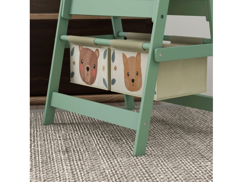  Chevalet enfant 54x46,5x93 cm 3-en-1 bois vert  - Conforama D