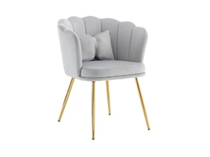 Fauteuil fixe <strong>OKWISH</strong> <strong></strong> Velours gris vendu Par paire