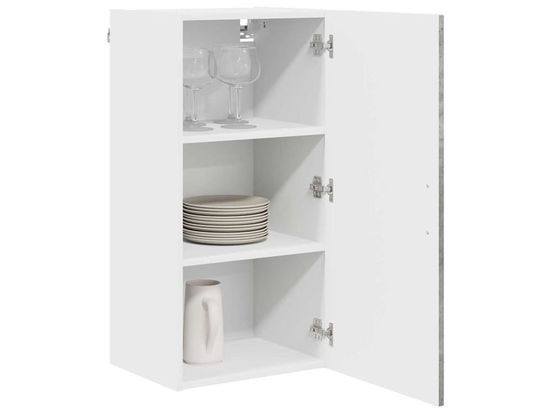  Meuble mural de cuisine | armoire de cuisine gris béton 40x31x80cm shl1651  - Conforama C