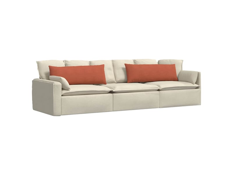  Lot de 2 coussins de canapé, coussins décoratifs rouge orange 120 x 40 cm cf59156  - Conforama C