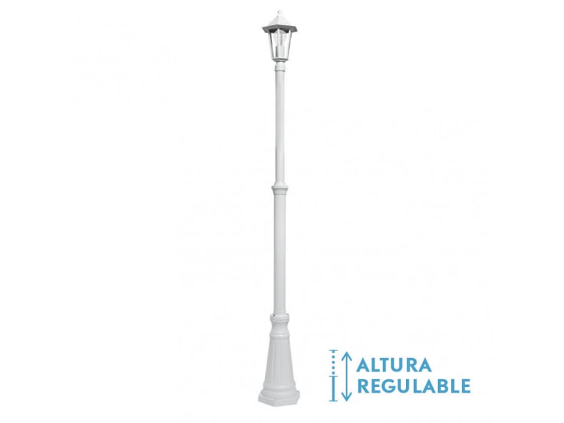 Lampadaire extérieur fabrilamp auriga 1 x e27 blanc ip44 147-220 x 20 x 20 cm 149141001 - Conforama A