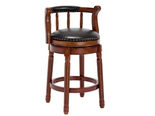 tabouret de bar  HAVRYA  - noir hauteur d'assise 26 cm vendu A l'unité