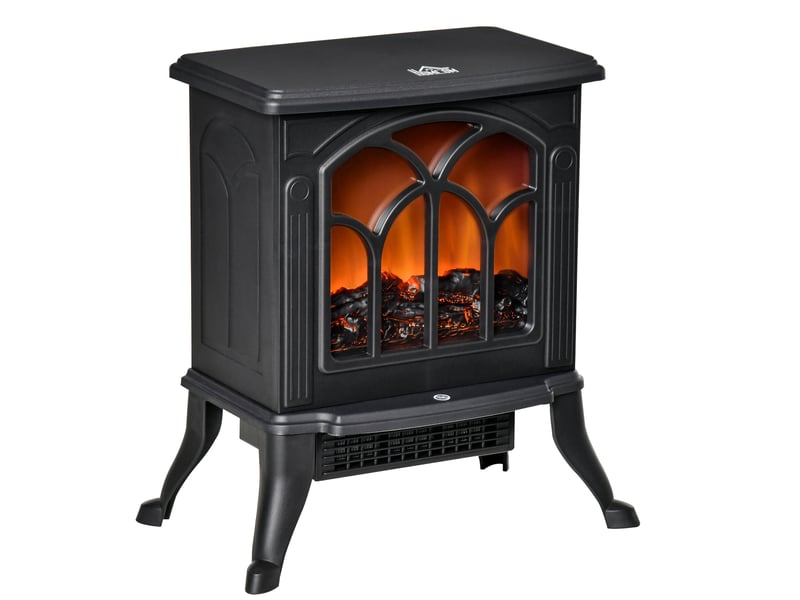 Cheminée électrique portative avec effet flamme, 7501500 w, pour 15 à 20 m², noire - Conforama A