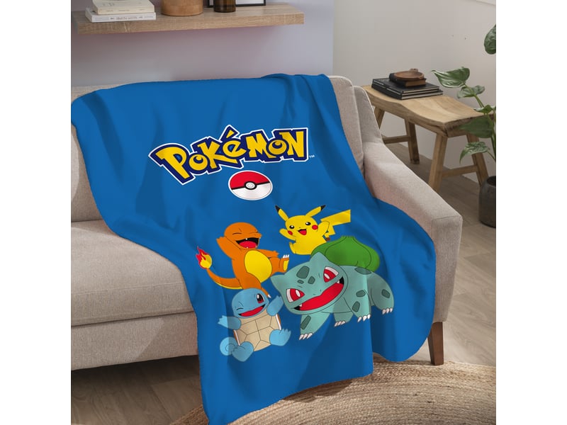  Plaid polaire imprimé, pokemon battle 110x140cm  - Conforama B