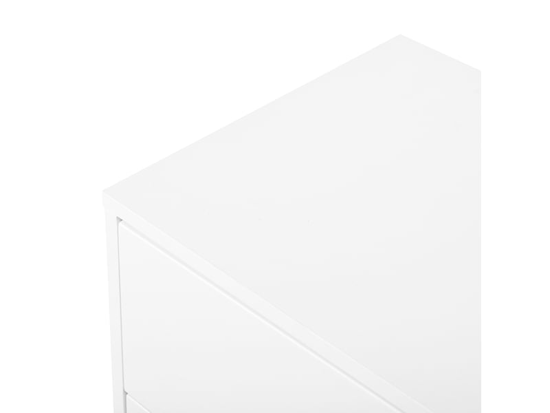  Commode 6 tiroirs avec façades texturées pour chambre et salon en mdf 120×40×76 cm blanc  - Conforama D