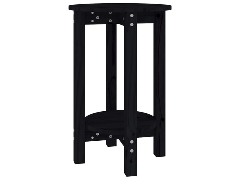 Table basse - table de salon - table à thé noir ø 40x60 cm bois massif de pin  - Conforama A