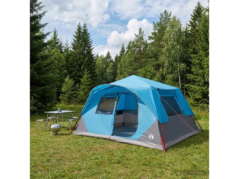 Tente instantanée, tente de camping 10 personne bleu polyester et acier  - Conforama B