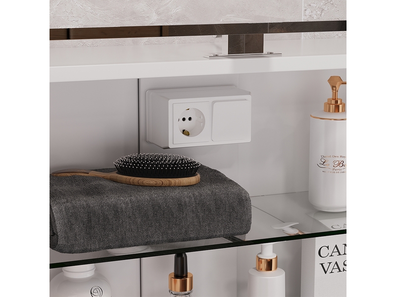 Vicco meubles bain, blanc, 4 pièces  - Conforama E