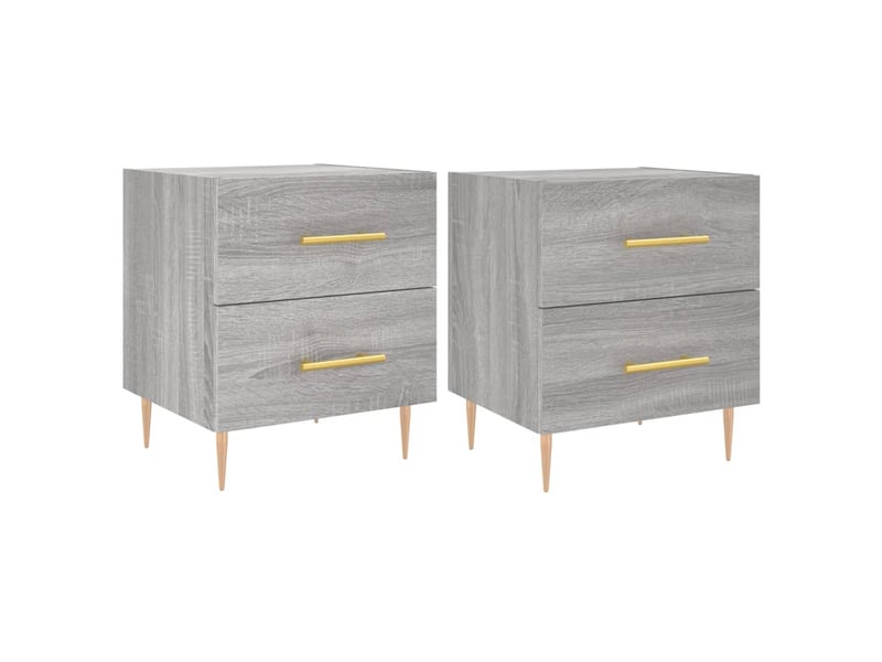  Lot de 2 tables de chevet - cabinet de chevet - table de nuit sonoma gris 40x35x47,5 cm  - Conforama A