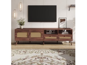 Meuble tv coloris marron 200 cm OKWISH