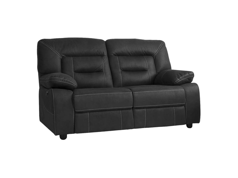  Canapé 3 places relax électrique tissu aspect peau anthracite  - ortolis ORTOLIS - Conforama A