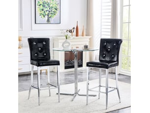 tabouret de bar HAUSS SPOLE - noir hauteur d'assise 75 cm vendu Par paire