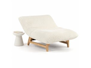 Fauteuil scandinave 110x74x60 cm poire adulte grand format, dossier, chaise relax, ergonomique, velours côtelé blanc