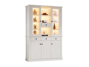 Vitrine coloris blanc <strong>BEAOK</strong> <strong></strong> - 119.5 cmx180 cm