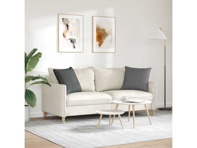 Lot de 2 coussins de canapé, coussins décoratifs tissu gris foncé 50 x 50 cm cf58864 - Conforama D