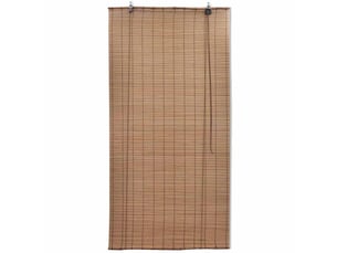 Lot de 2 stores enrouleur, stores roulants en bambou 80x160 cm marron cf48957