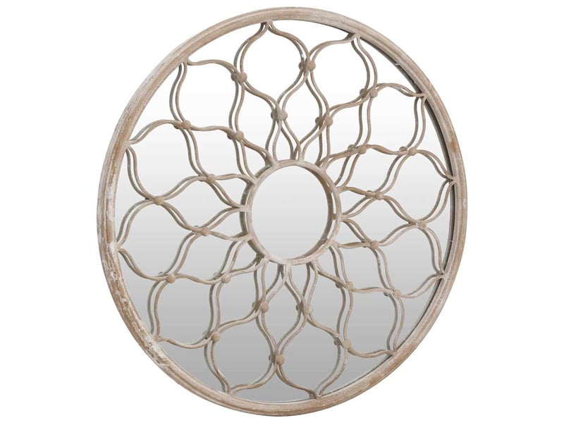  Miroir de jardin, miroir décoratif sable 60x3 cm fer rond utilisation extérieure cf62720  - Conforama C