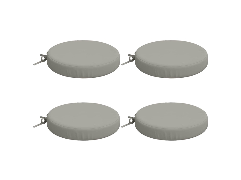  Lot de 4 coussins de siège, coussins d'assise soest 100 % polyester gris cf60412  - Conforama A