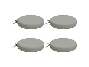 Lot de 4 coussins de siège, coussins d'assise soest 100 % polyester gris cf60412