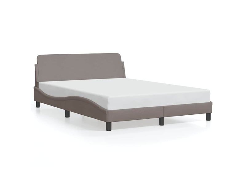  Lit double- lit adulte -  cadre de lit dover taupe 120x200 cm tissu  - Conforama A