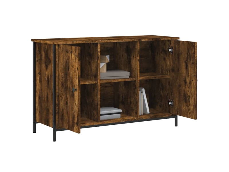  Meuble tv - banc tv - meuble de rangement chêne fumé 100x35x65 cm bois d'ingénierie  - Conforama D