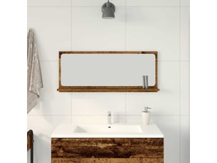 Étagère miroir bois ancien 90x10.5x37 cm bois d'ingénierie