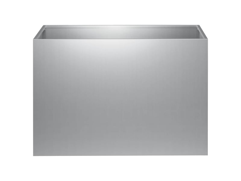 Jardinière - cache-pot de jardin argenté 50 x 40 x 40 cm acier galvanisé  - Conforama C