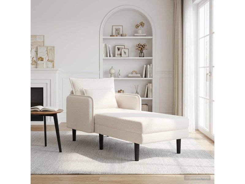  Vidaxl grande méridienne crème bouclé  - Conforama B