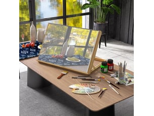 Chevalet de table pliable 75,8x51 cm réglable bois bois clair
