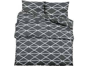 Ensemble de housse de couette gris 140x200 cm coton cfw943320