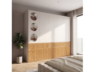 Armoire WISHDOR coloris bois clair largeur 225 cm