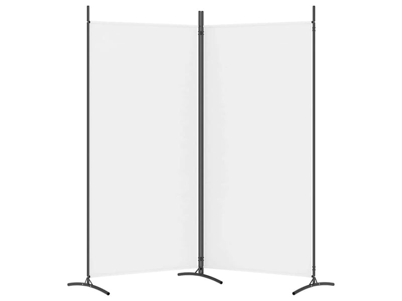  Paravent | cloison de séparation 2 panneaux blanc 175x180 cm tissu  - Conforama E