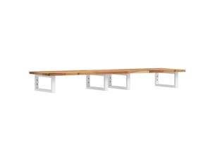 Étagère de vasque | étagère murale acier et bois massif d'acacia shl3421